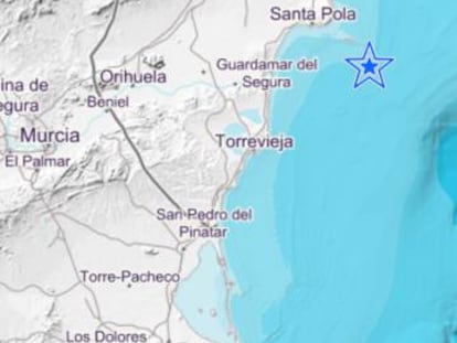 Epicentro del se&iacute;smo, seg&uacute;n la web del Instituto Geogr&aacute;fico Nacional.