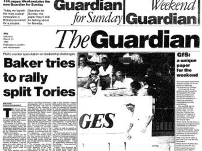 En 1990, 'The Guardian' publicó su suplemento dominical en sábado.