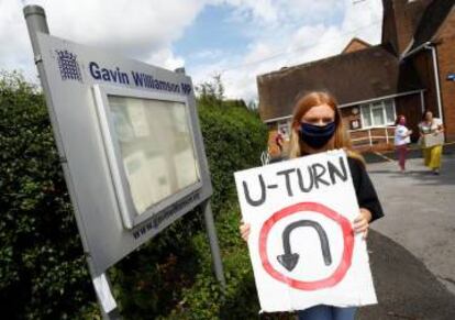 Protesta por la selectividad británica, el día 17.