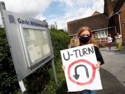 Protesta por la selectividad británica, el día 17.