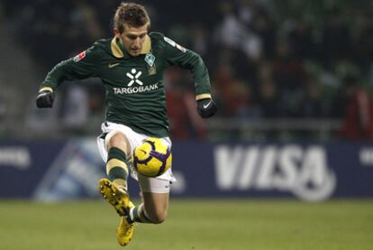 Marin, en un partido de la Bundesliga con el Werder Bremen.