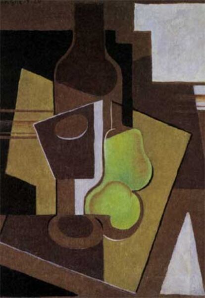 'Botella y peras' (1920), de Juan Gris.
