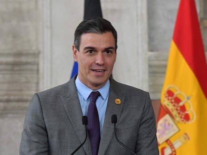 Pedro Sánchez, este viernes en Roma.