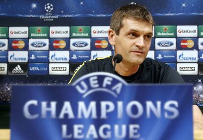 Tito Vilanova, durante la rueda de prensa 