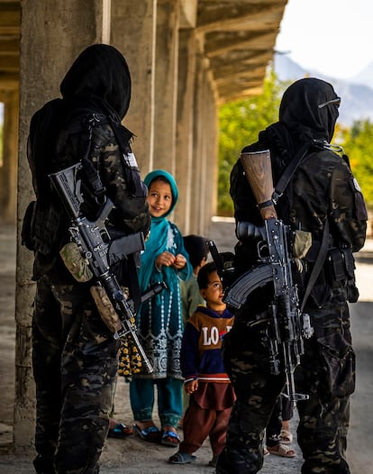 Talibanes del Batallón Badri 313 en la provincia de Wardak. 