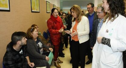 D&iacute;az, en el centro de atenci&oacute;n primaria del barrio sevillano de Valdezorras. 
 