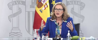 La vicepresidenta y ministra de Asuntos Económicos y Digitalización, Nadia Calviño.