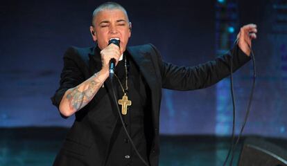 Sinead O'Connor, en el programa de televisión italiano 'Che tempo che', en 2014.