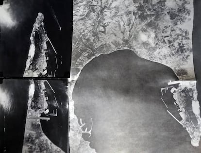 Fotos aéreas de Gibraltar al principio de los años 60, que se guardan en el Archivo Militar de Ávila.
