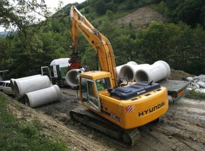 Inicio de las obras de la Y vasca en Ordizia (Guipúzcoa).