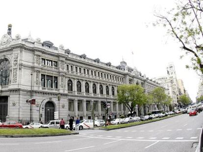 Vista de la fachada del Banco de Espa&ntilde;a. 