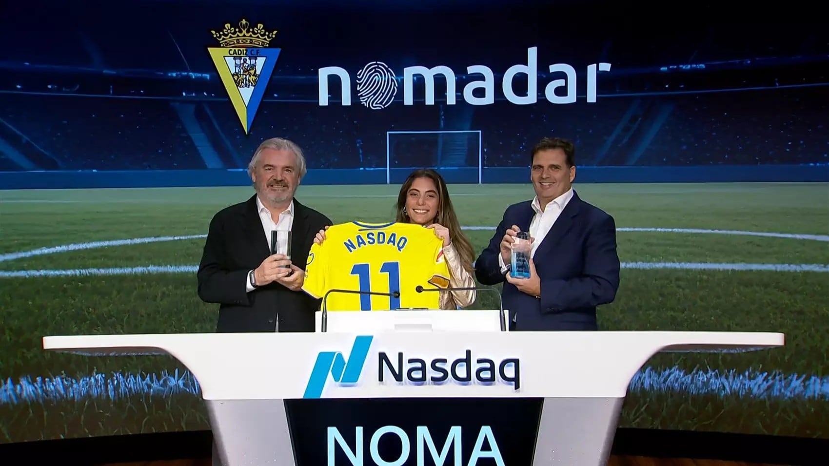 Debut del Cádiz en el Nasdaq.