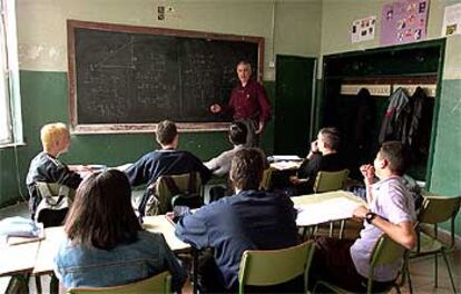 Clase en un instituto de Barcelona.