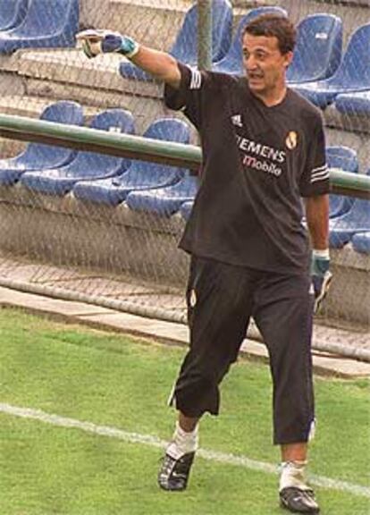 César en un entrenamiento del Madrid.