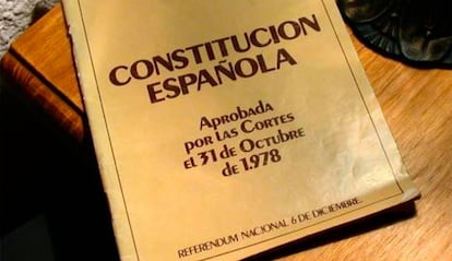 Ejemplar de la Constitución Española de 1978.