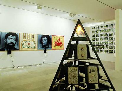 Algunas de las obras de la exposición de A Ua Crag.