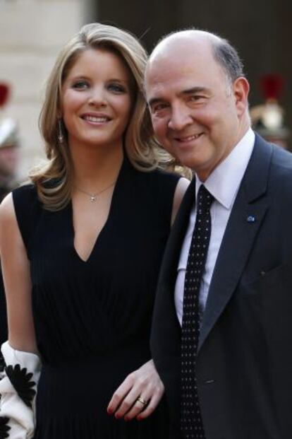 Pierre Moscovici y su novia, Marie-Charline Pacquot.