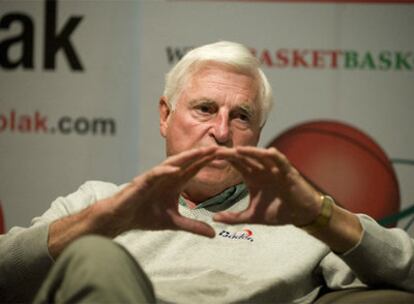 Bobby Knight, el pasado viernes en Bilbao.