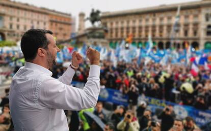 Matteo Salvini, en un mitin reciente.