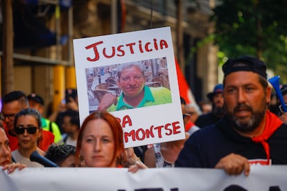 Manifestación del sindicato CGT en Barcelona por la muerte de una empleada de limpieza viaria, a 16 de julio de 2025 la capital catalana.