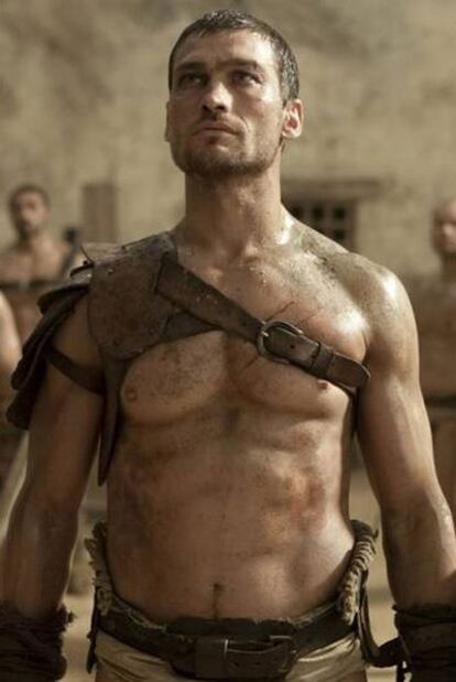 Andy Whitfield, en <i>Spartacus.</i>