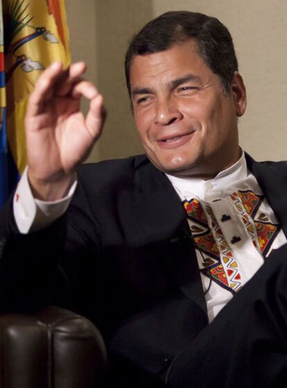Rafael Correa, presidente de Ecuador, el pasado julio en Caracas.