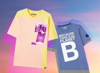 Camisetas de las colecciones de verano 2020 de Pull&Bear y Ecoalf.