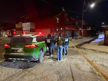 Equipo Contra el Crimen Organizado y Homicidios de la Fiscalía de Chile en La Pintana, el 11 de agosto.