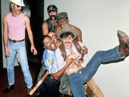 El grupo Village People, fotografiado en 1979 en Nueva York.