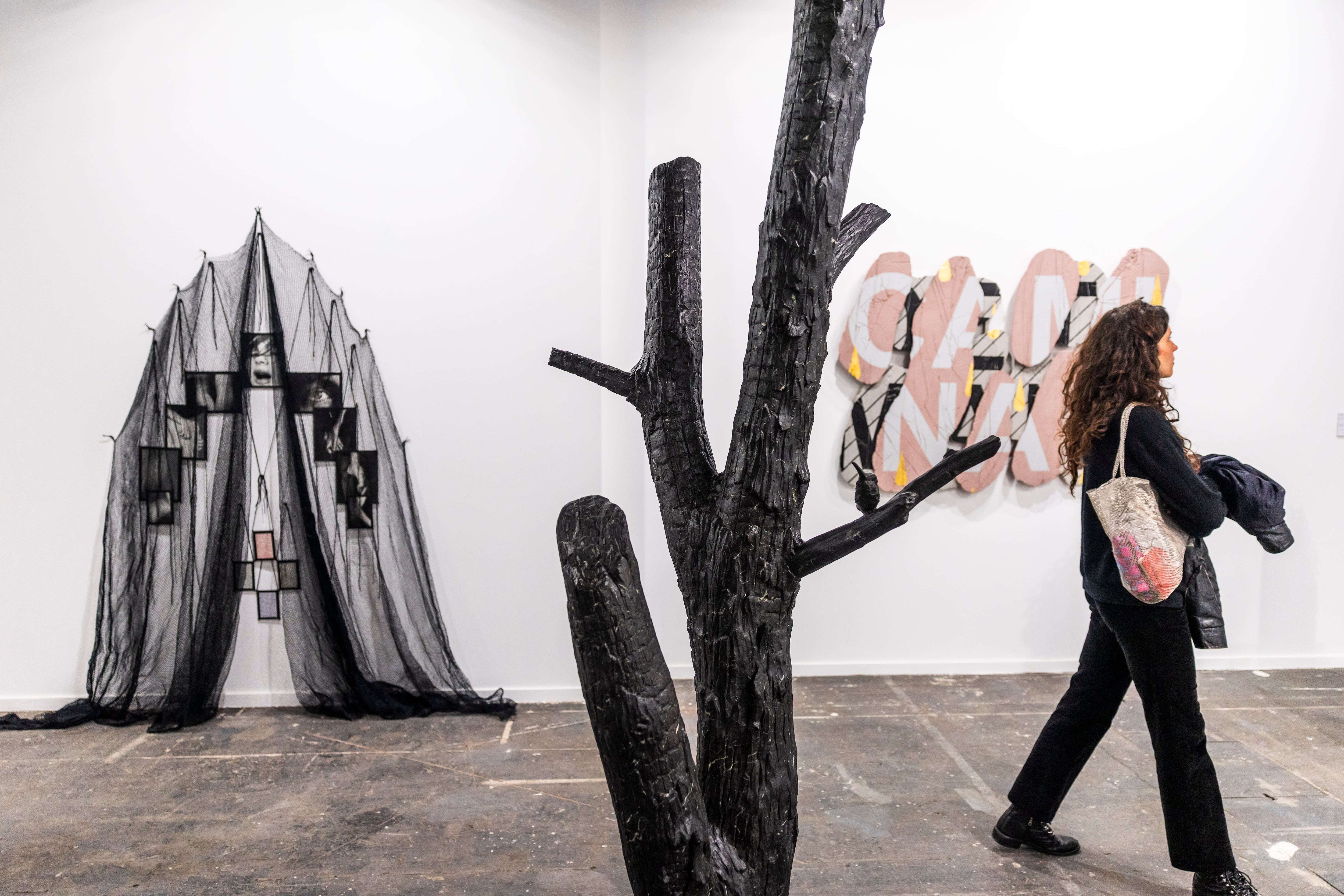 Vista del 'stand' de la galería Albarrán Bourdais en Arco.