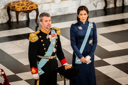 Federico y Mary de Dinamarca en la celebración del Año Nuevo.