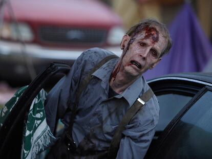 Escena de la serie <i>The walking dead</i>.