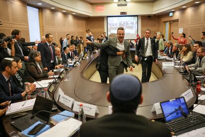 Sesión en el comité parlamentario que dio inicio a la tramitación de la reforma judicial, el pasado lunes en Jerusalén. 