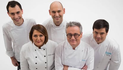 Marc Balaguer, Dani Domínguez, Patricia Schmidt, Christian Escribà, y Xavi Marco