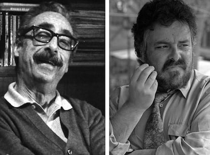 Los escritores Manuel de Pedrolo (izquierda) y Jaume Fuster.