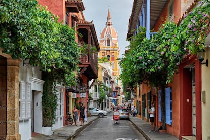 Calles de la ciudad de Cartagena de Indias, Colombia.