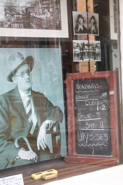 Una tienda de Dublín durante el 'Bloomsday'.