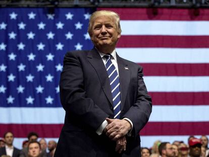 Donald Trump, durante un acto pol&iacute;tico en Michigan.