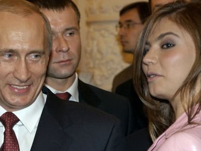 O presidente Vladimir Putin com Alina Kabaeva.