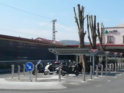 Zona de aparcamiento de la estación vasca de Irún.