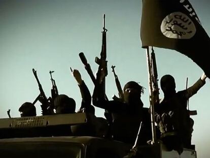 Imagem de um vídeo de propaganda do Estado Islâmico.