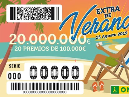 El 15 de agosto de 2019 se ha celebrado el sorteo Extra de verano de la ONCE.