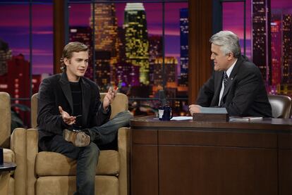 Hayden Christensen durante una entrevista en el programa nocturno de Jay Leno, una parada habitual en al camino hacia la cumbre, en el año 2005.