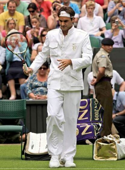 Roger Federer, antes de su partido del pasado lunes.