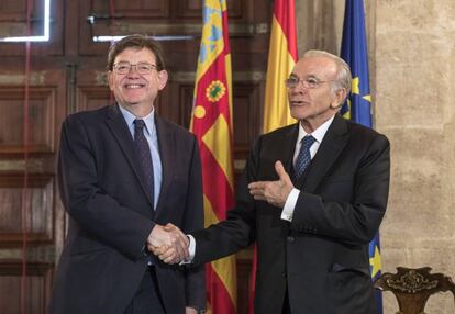 Ximo Puig e Isidre Fainé, este viernes en la Generalitat. 