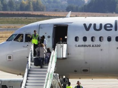 Un Aibrus A320 de la aerol&iacute;nea Vueling.