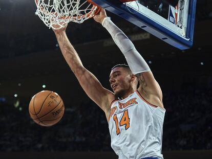 Hernang&oacute;mez, con los Knicks en noviembre.