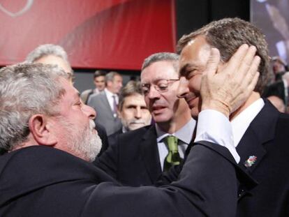 El expresidente de Brasil, Lula da Silva, con Zapatero.