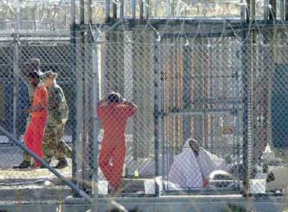 Campo de detención X-Ray, en Guantánamo, en marzo de 2002.