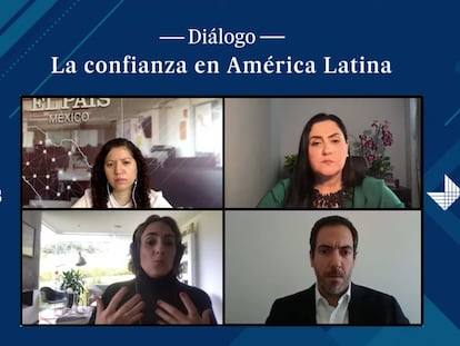 Participantes en el diálogo La confianza en América Latina, entre EL PAÍS y Edelman.